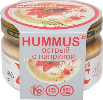 картинка Закуска "Тайны Востока" хумус острый с паприкой ст 200гр 1/12 от магазина