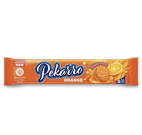 картинка Печенье сахарное "Pekarro" orange с апельсиновой начинкой и взрывной карамелью, 95г, 1/28 от магазина