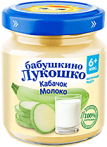 картинка Пюре из кабачков с молоком 100гр 1/6 с 4 мес стекл "Бабушкино Лукошко" от магазина