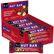 картинка Ореховый батоник "Nut Bar" со вкусом айриш-крим в горьком шоколаде 40гр 1/64 от магазина