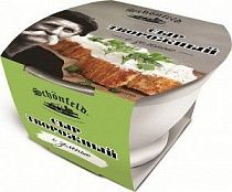 картинка Сыр творожный с зеленью ТМ "Schonfeld" 65% 140гр 1/8 от магазина