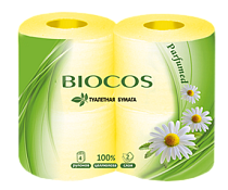 картинка Туалетная бумага BioCos 4рул 1/12 с ароматом Ромашки от магазина