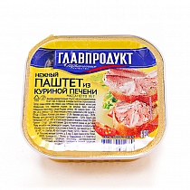 картинка Паштет Главпродукт ж/б 95гр/32 нежный с куриной печенью  от магазина
