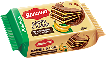 картинка Вафли Яшкино с какао 200гр. шок-банановые 1/24 от магазина