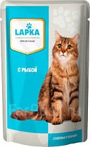 картинка Лапка корм консерв. для кошек с рыбой в соусе 85гр 1/28 саше от магазина