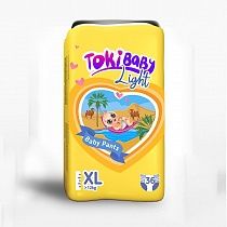 картинка Подгузники-трусики детские TokiBABY Light XL 36шт 1/4 от магазина