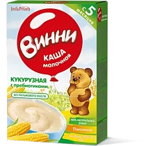 картинка Каша сух.молоч. б/р кукурузная с преб "ВИННИ" с 5 мес. 200гр 1/12_ от магазина