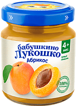 картинка Пюре из абрикосов 100гр 1/6  с 4мес стекл "Бабушкино Лукошко" от магазина