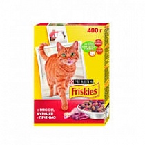 картинка Фрискис д/кошек с Мясом,курицей и печенью 400гр 1/10 от магазина