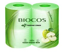 картинка Туалетная бумага BioCos 4рул 1/12 с ароматом Яблока от магазина