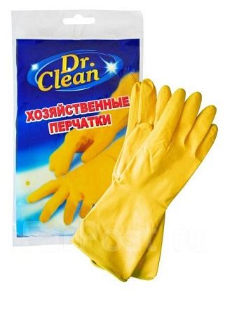 картинка Перчатки хозяйственные "Dr. Clean" M 1/240 бл. 1/12 от магазина