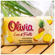 картинка Мыло твердое ALVIERO "Olivia Love Nature/Fruttis" 140гр 1/48 Коктейль пина колада от магазина