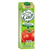 картинка Фруктовый сад томат 0,95л сок 1/12 от магазина