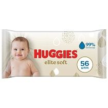 картинка Влажные салфетки Huggies Elite Soft с рождения, 56шт 1/10 от магазина