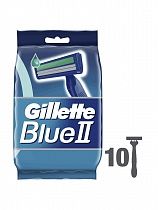 картинка Бритвы Gillette Blue II одноразовые 10шт от магазина