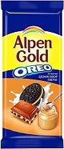 картинка Шоколад Alpen Gold OREO со вкусом арах. пасты и кус. печ. 90 гр. 1/19 от магазина