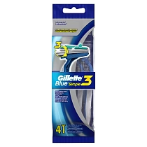 картинка Бритвы Gillette Blue Simple3 одноразовые 4шт от магазина